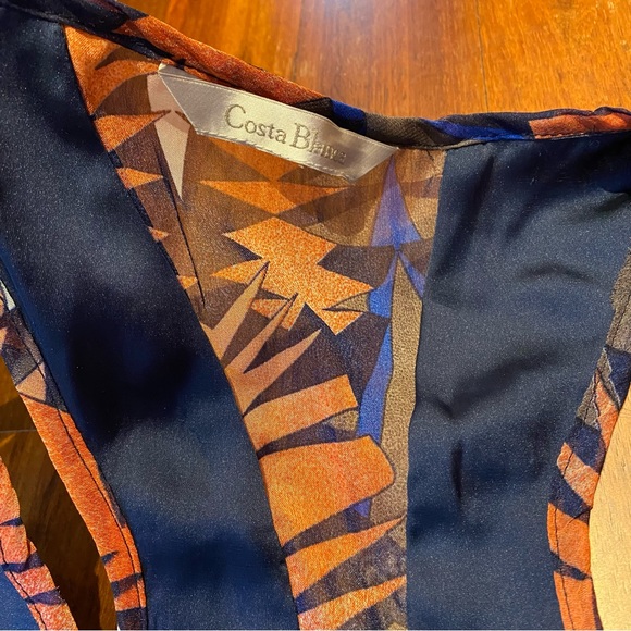 Y2K racerback tank top, semi-sheer, Costa Blanca Size 36 aka XS - Picture 6 of 7